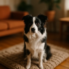 A bright-eyed border collie